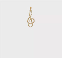 3D Treble Clef Pendant (14K)