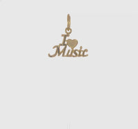 "I Love Music" Pendant (14K)