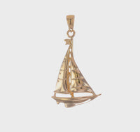 Sailboat Pendant (14K) 360 - Popular Jewelry - New York