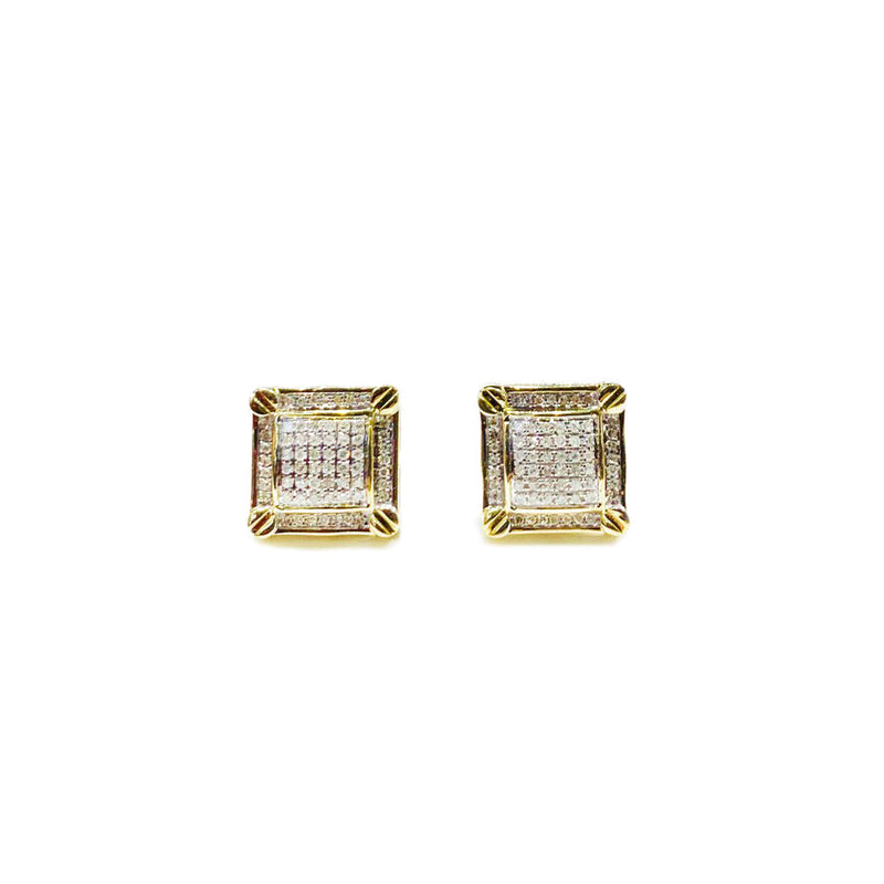Diamond Square Earrings (10K).