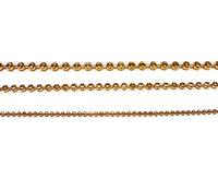 Rose Gold Moon Cut Ball Chain (14K)