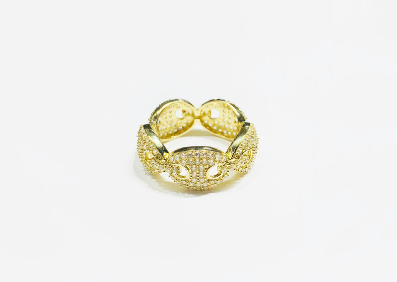 Iced-Out Puffy Mariner Ring