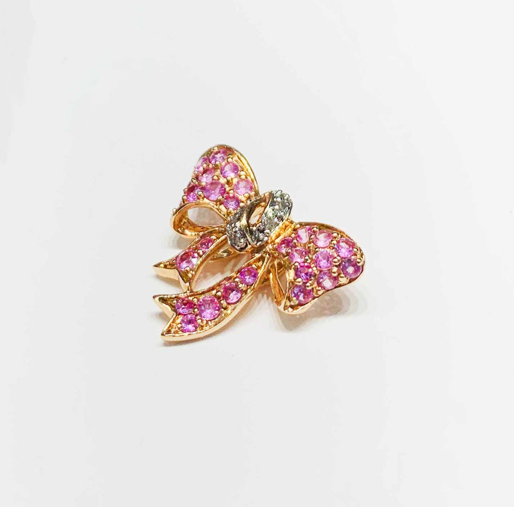 Ribbon CZ Pendant (10K).