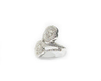 Double Flower CZ Ring (Silver)
