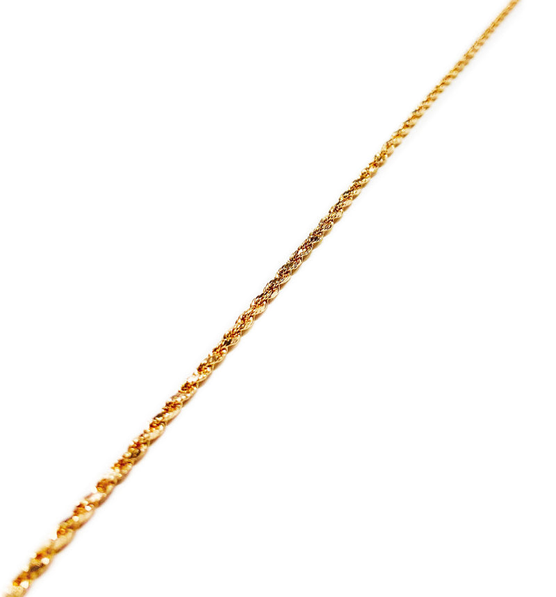 Light Weight / Hollow Rope Rose Chain (14K).