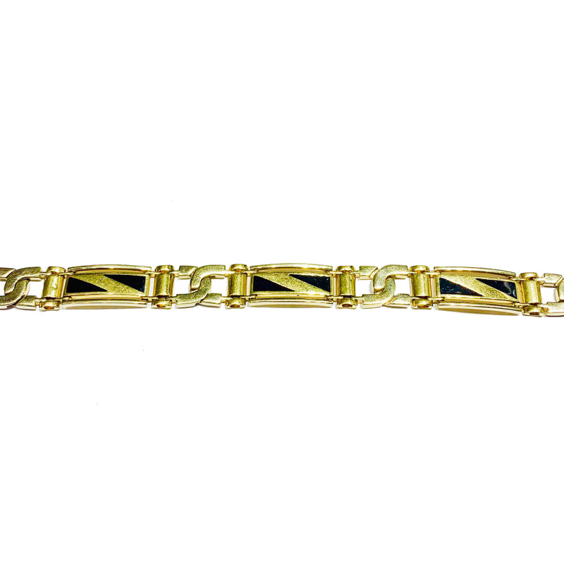 Black Onyx rectangle Bracelet (14K)