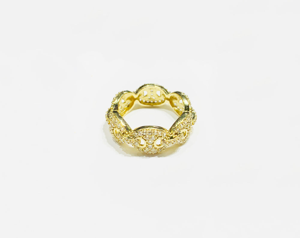 Iced-Out Puffy Mariner Ring