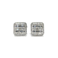 Diamond Square Earrings (14K).