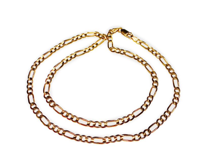 Figaro Link Chain (14K Rose Gold)