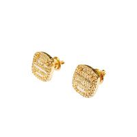 Diamond Square Earrings (14K).