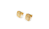 Diamond Square Earrings (14K).