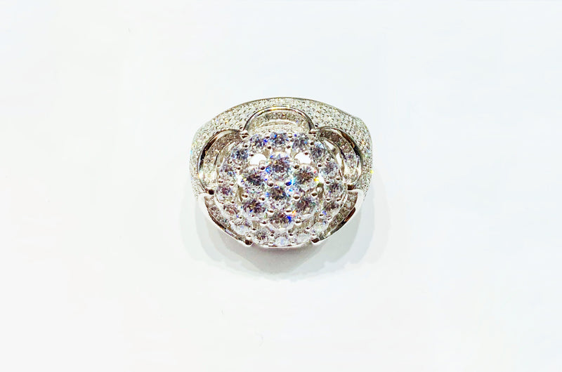 Cluster CZ Ring (Silver).