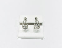 Diamond Spiral Teardrop Earrings (14K).