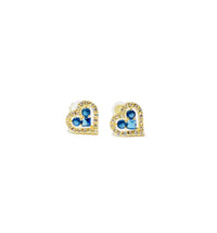 Heart CZ Earrings (14K).
