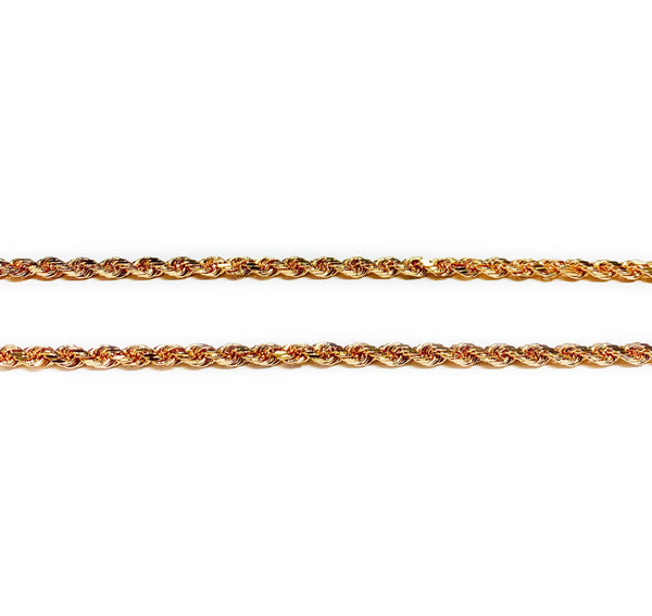 Solid Rope Rose Chain (14K)