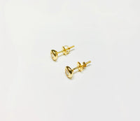 Diamond Round Earrings (14K).