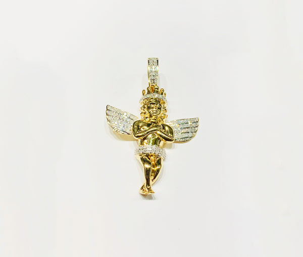 Diamond little angel Pendant (14K).
