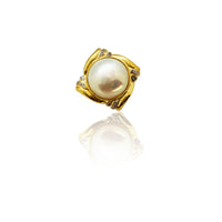 Anellu Square Diamond Pearl (14K)