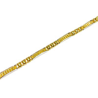 Two-tone Train Line Bracelet (14K)