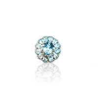 Aquamarine Blossom Cocktail Ring (14K) Light Blue stone