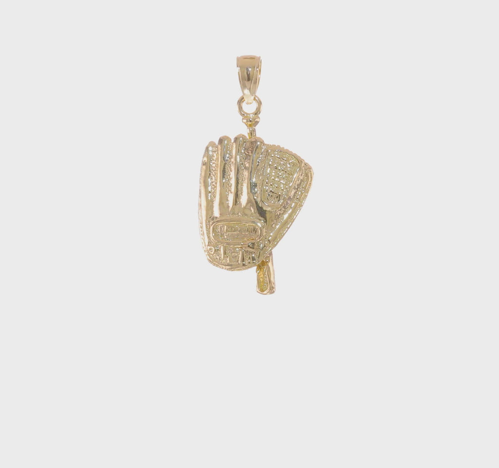 Baseball, Glove and Bat Pendant (14K) 360 - Popular Jewelry - New York
