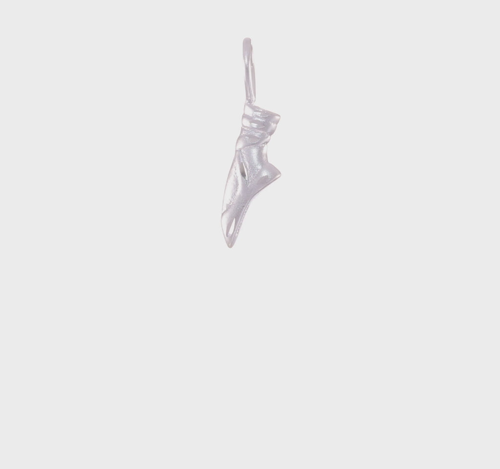 Ballet Slipper Pendant (Silver) 360 - Popular Jewelry - New York