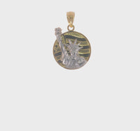 Penjoll de disc Lady Liberty (14K) 360 - Popular Jewelry - Nova York