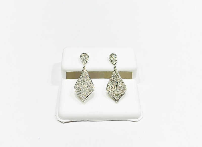 Diamond Drop Earrings (14K).