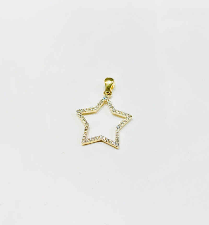Little Diamond Star (14K) front 2 - Popular Jewelry - New York