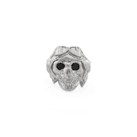 Biker Skull Ring (Silver) front - Popular Jewelry - New York