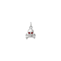 Crimson Eye Skull & Crossbones pendant (Silver) devan - Popular Jewelry - Nouyòk