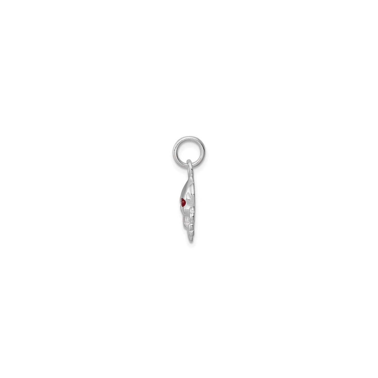 Crimson Eye Skull & Crossbones Pendant (Silver) – Popular J