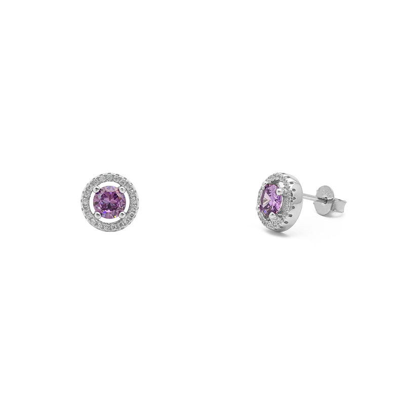 Purple Perennial Diamond Earrings