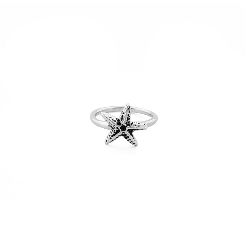 Starfish Antique Ring (Silver) front - Popular Jewelry - New York