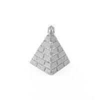 Partial Icy Pyramid Pendant (Silver) front - Popular Jewelry - New York