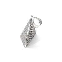 Partial Icy Pyramid Pendant (Silver) side - Popular Jewelry - New York
