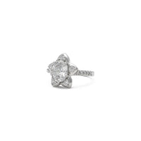 Anillo ovalado de flor estrellada (plata) lado - Popular Jewelry - Nueva York