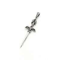 Antique-Finish Sword Pendant (Silver) ka pele - Popular Jewelry - New york