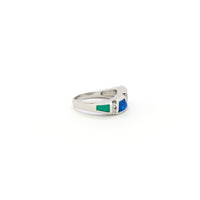 Opal Wavy CZ Ring (Silver) side - Popular Jewelry - New York