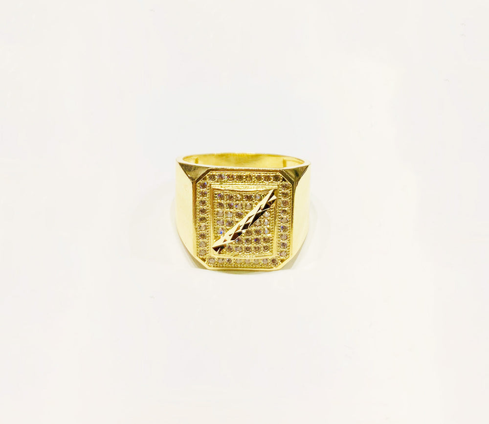 Square CZ Ring (10K).
