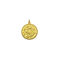 Naga Zodiac Sign Happiness Medallion Pendant (24K) depan - Popular Jewelry - New York