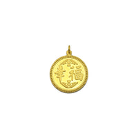 龙十二生肖幸福纪念章吊坠（24K）侧面- Popular Jewelry  - 纽约