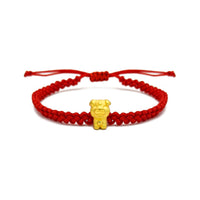 Баярласан бяцхан гахай Хятадын Zodiac улаан мөр бүхий бугуйвч (24K) - Popular Jewelry - Нью Йорк