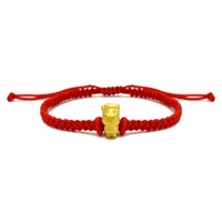 Little Horse Chinese Zodiac Red String Bracelet (24K) front - Popular Jewelry - New York