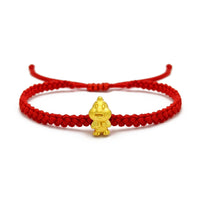 Little Rooster Chinese Zodiac Red String Bracelet (24K) frente - Popular Jewelry - Nueva York