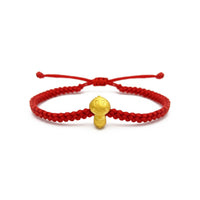 लिटल स्नेक चायनीज राशिचक्र रेड स्ट्रिंग ब्रेसलेट (24K) समोर - Popular Jewelry -न्यू यॉर्क