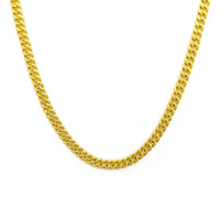 Cuban Link Solid Chain (24K) að framan - Popular Jewelry - Nýja Jórvík