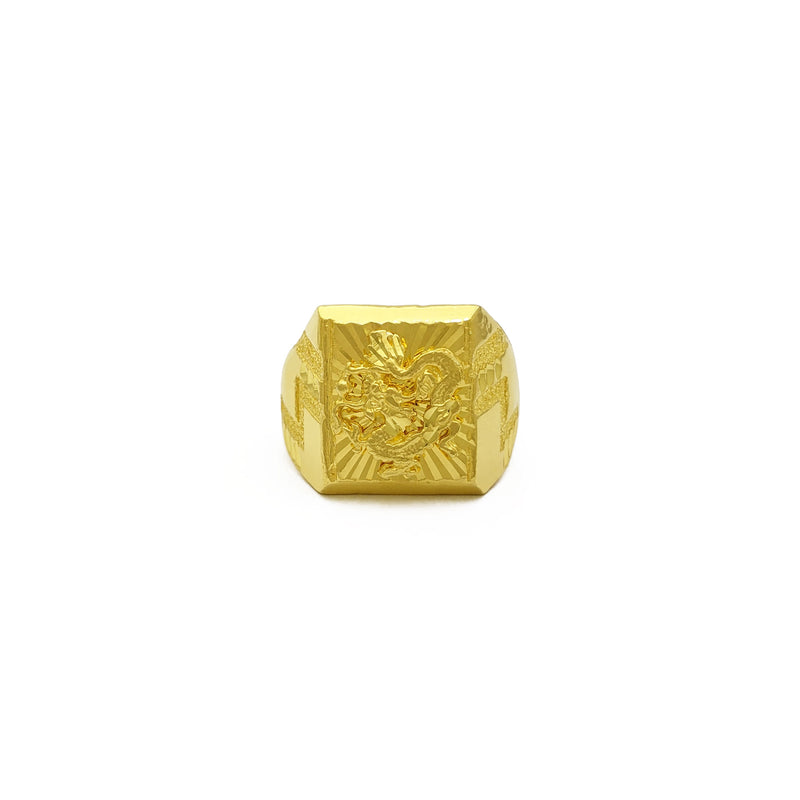 Chinese Dragon Signet Ring (24K)
