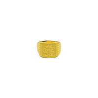 Double Happiness Chinese Character Signet Ring (24K) front - Popular Jewelry - New York