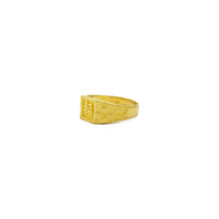 Fortune Chinese Character Signet Ring (24K) side - Popular Jewelry - New York